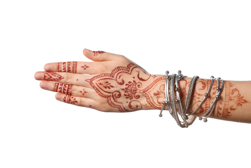 henna art for back hand